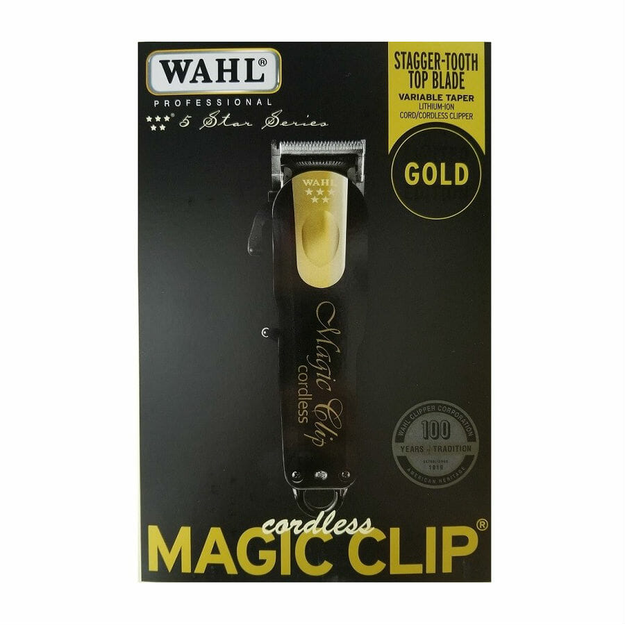 wahl cordless magic clip clipper black & gold limited edition set